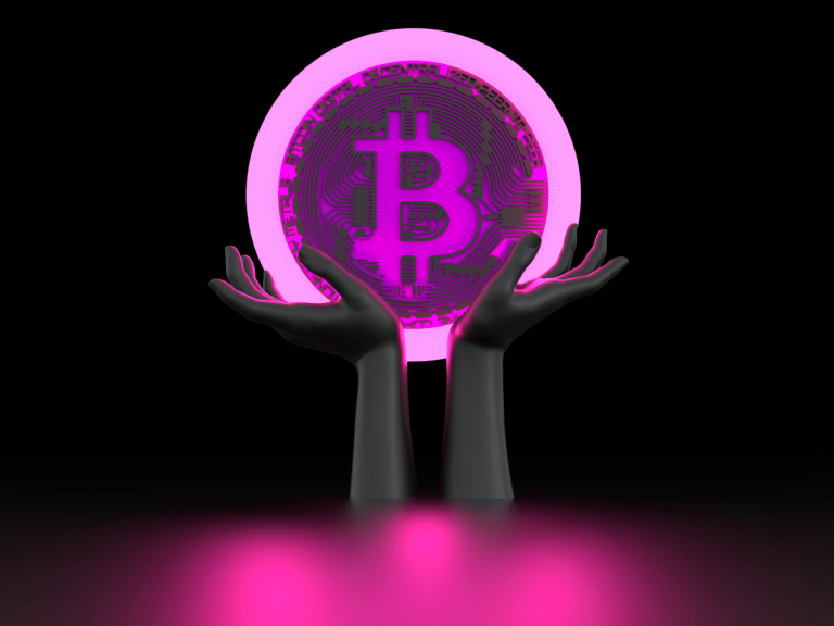 3d-illustration-hands-holding-bitcoin-pink-neon-lights 1